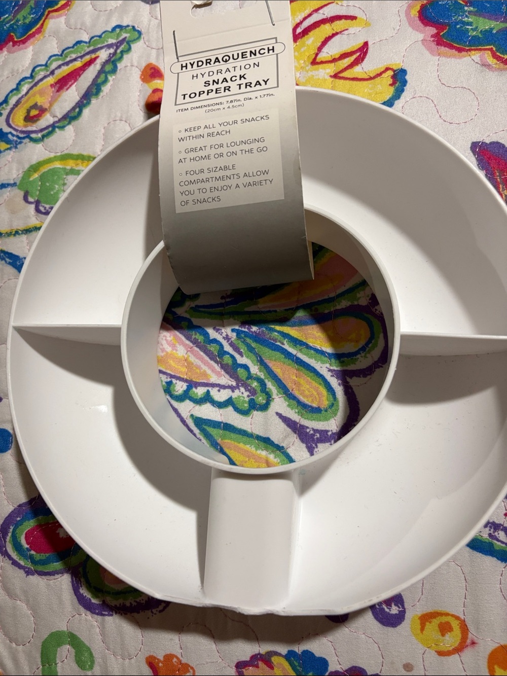 White Snack Topper Tray - Multi-Compartment Serveware